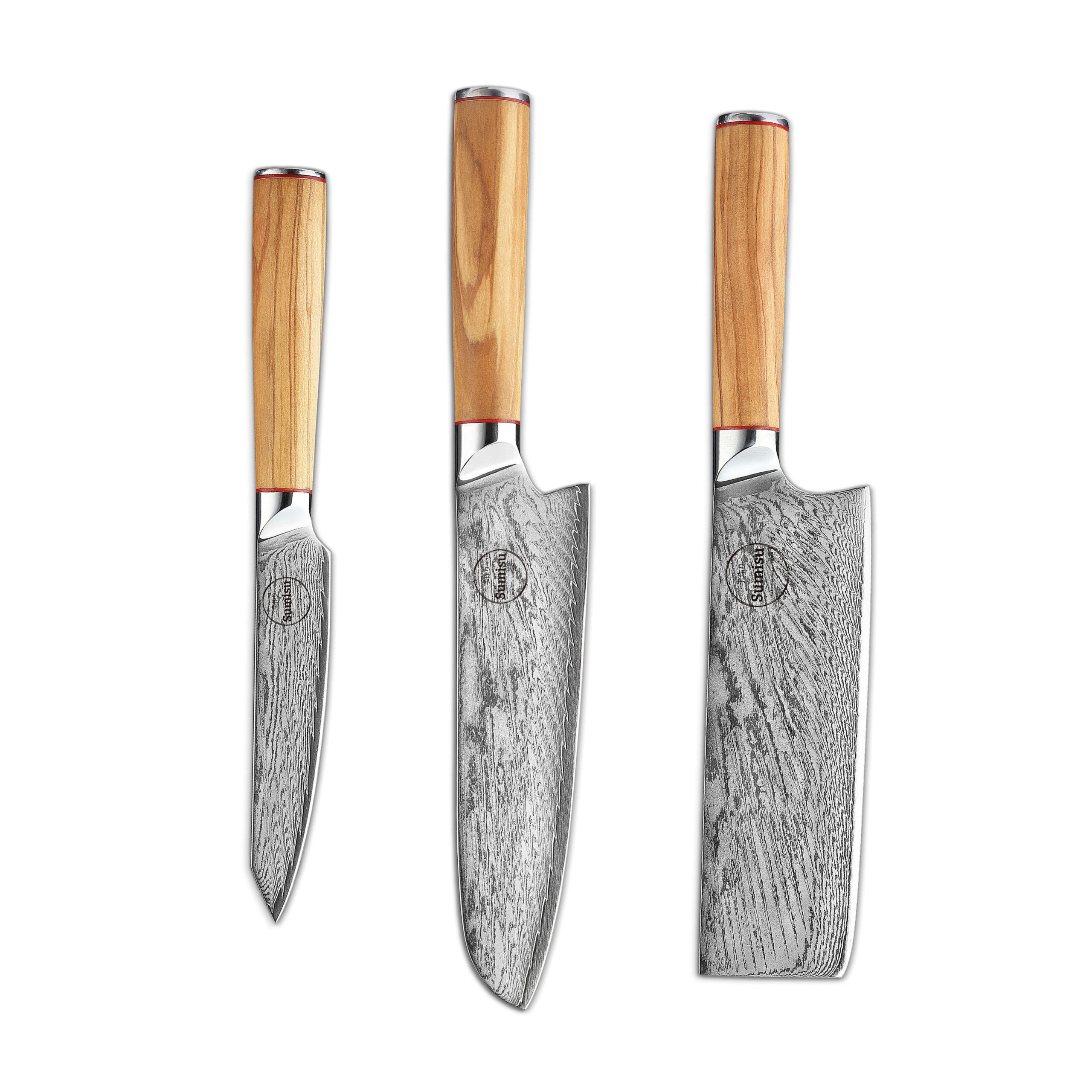 Sumisu Knives 3 pieces Wood Cuisine Amateur