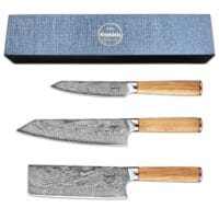 Sumisu Knives 3 pieces Wood Cuisine Chef avec emballage
