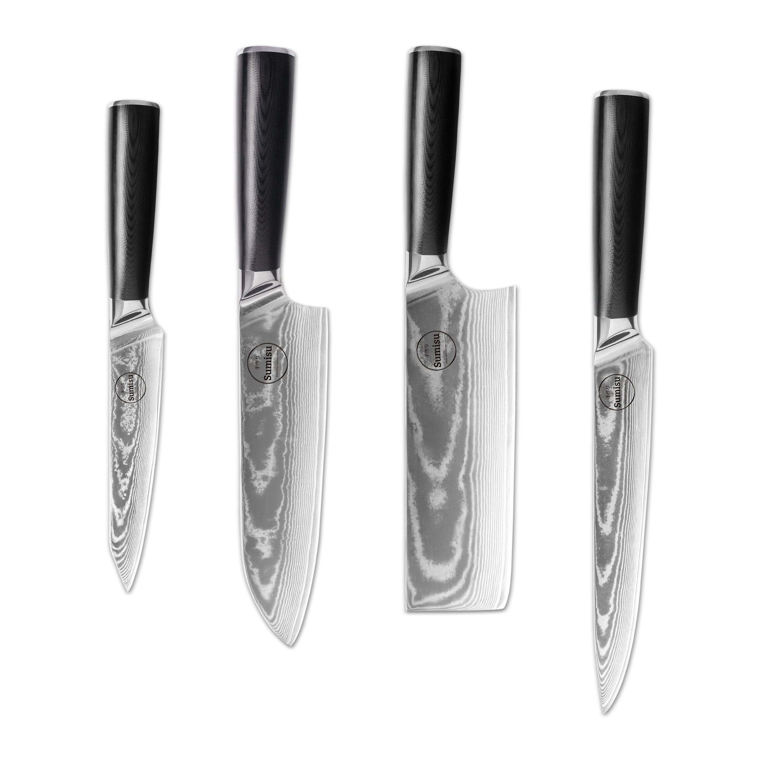 Sumisu Knives 4 pieces Black Cuisine Amateur