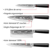 Sumisu Knives 4 pieces Black Cuisine Chef USP