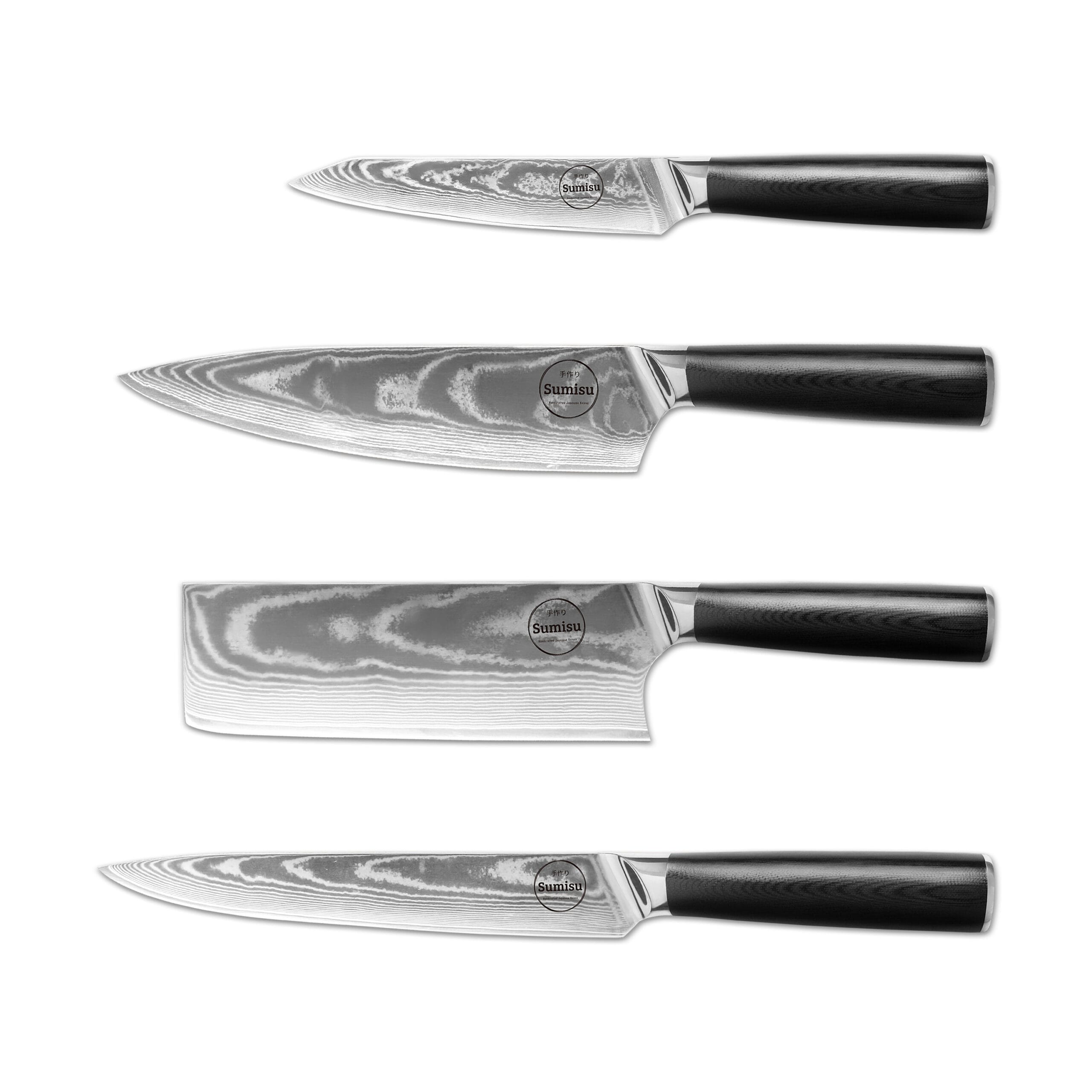 Sumisu Knives 4 pieces Black Cuisine Chef allonge