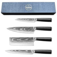 Sumisu Knives 4 pieces Black Cuisine Chef avec emballage