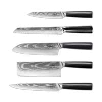 Sumisu Knives 5 pieces Black avec couteau a pain allonge