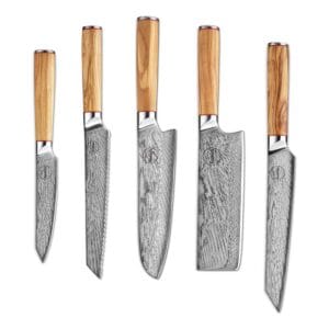 Sumisu Knives 5 pieces Wood avec couteau a pain