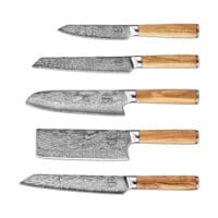 Sumisu Knives 5 pieces Wood avec couteau a pain allonge