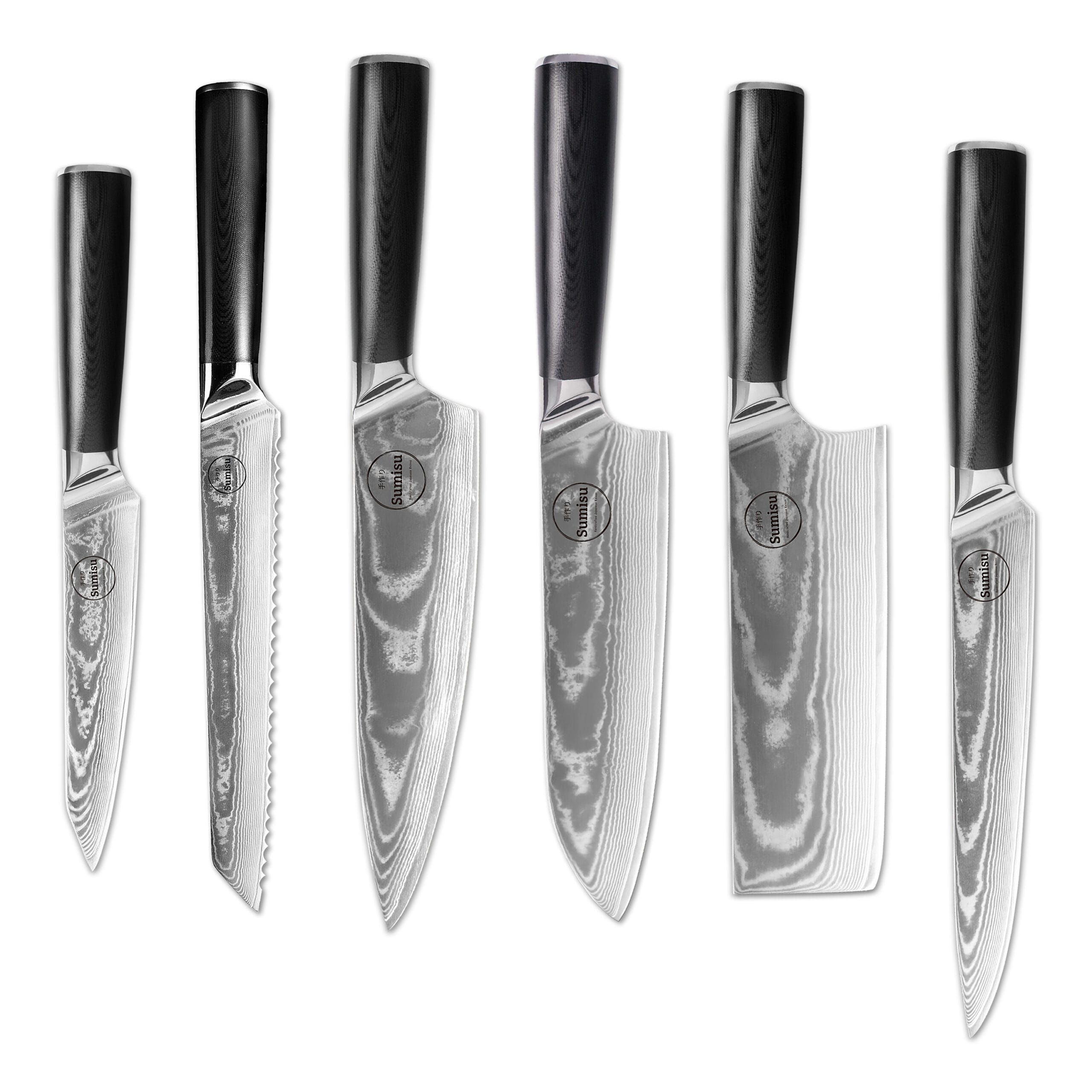Sumisu Knives 6 pieces Black