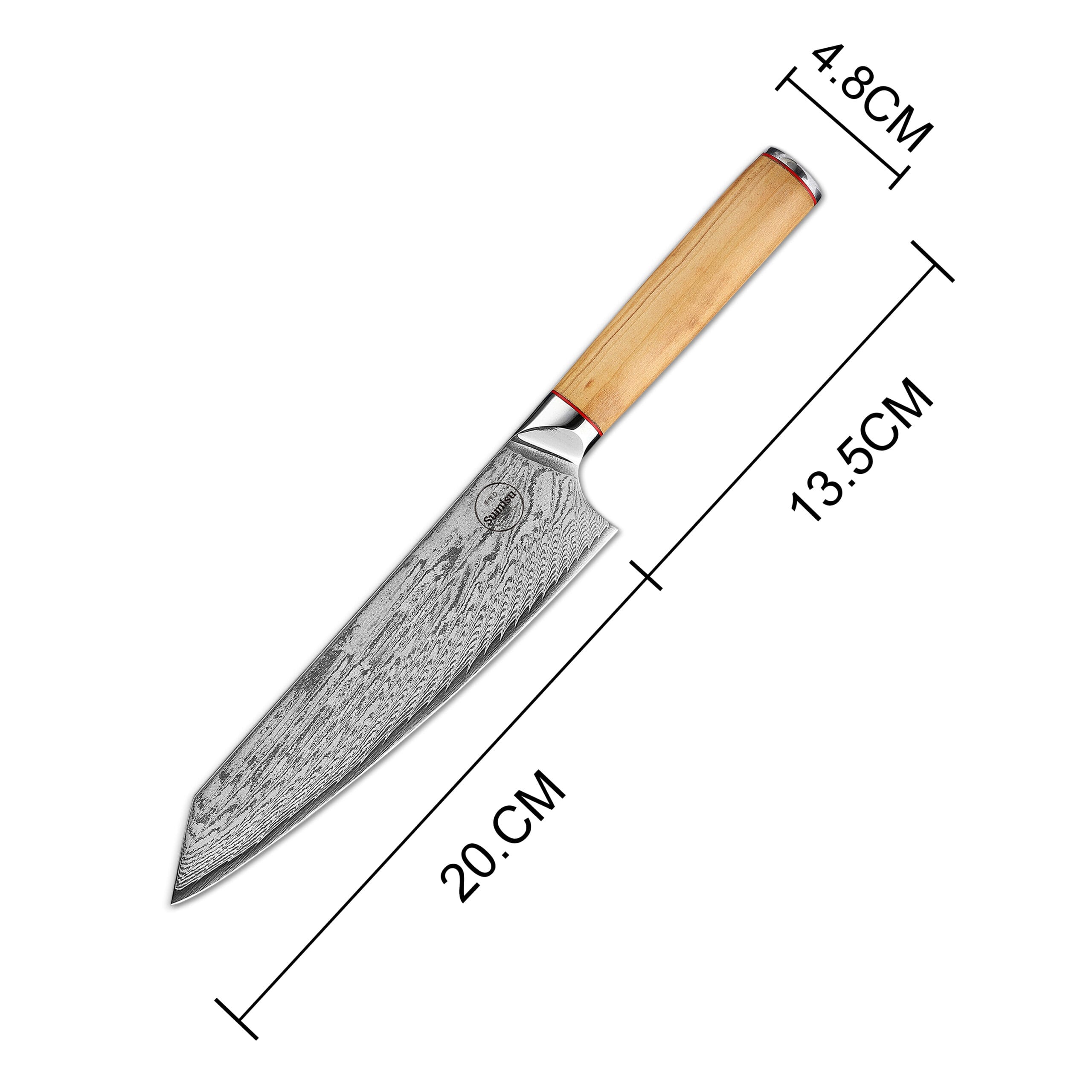 Sumisu Knives Kiritsuke Wood dimensions