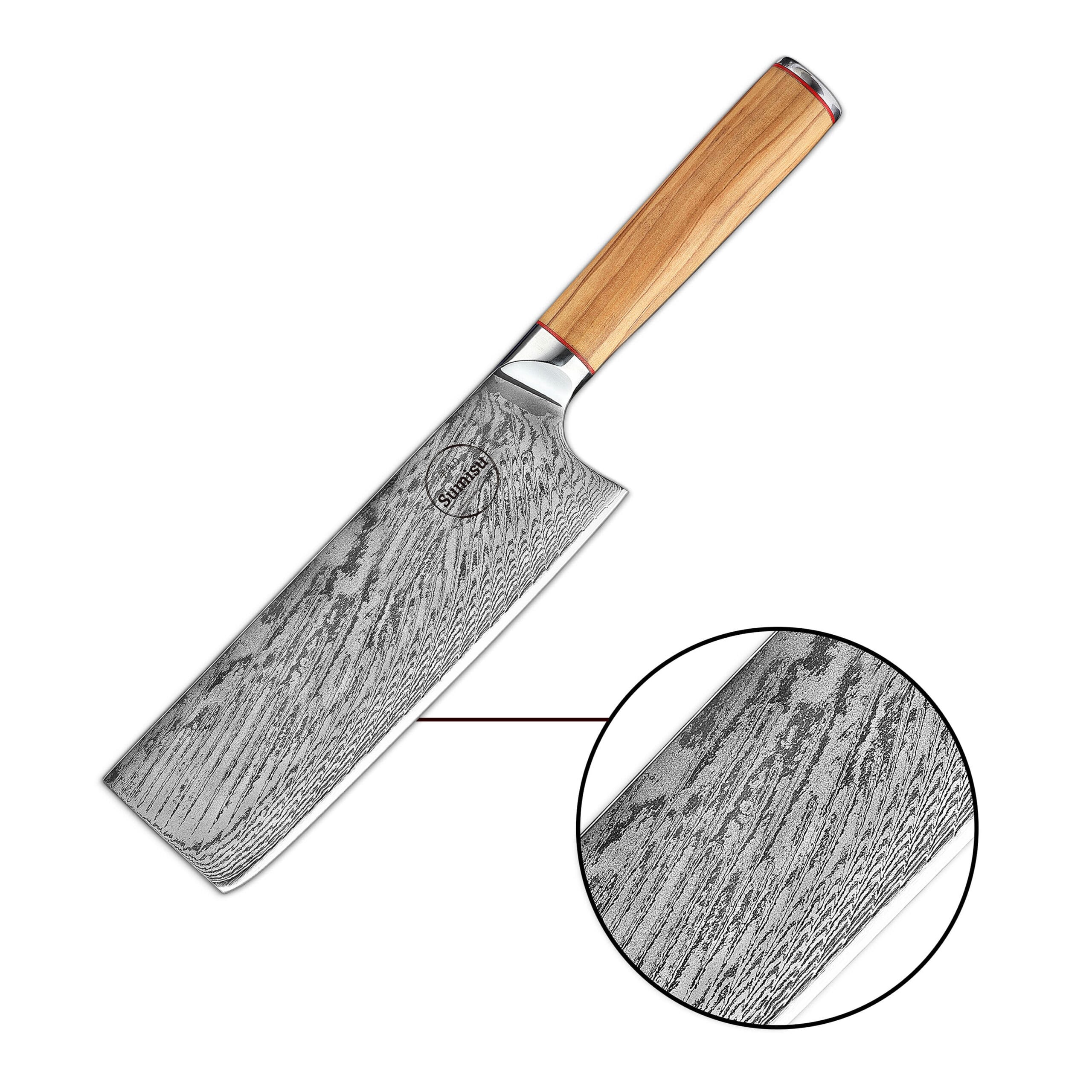 Sumisu Knives Nakiri Wood detail