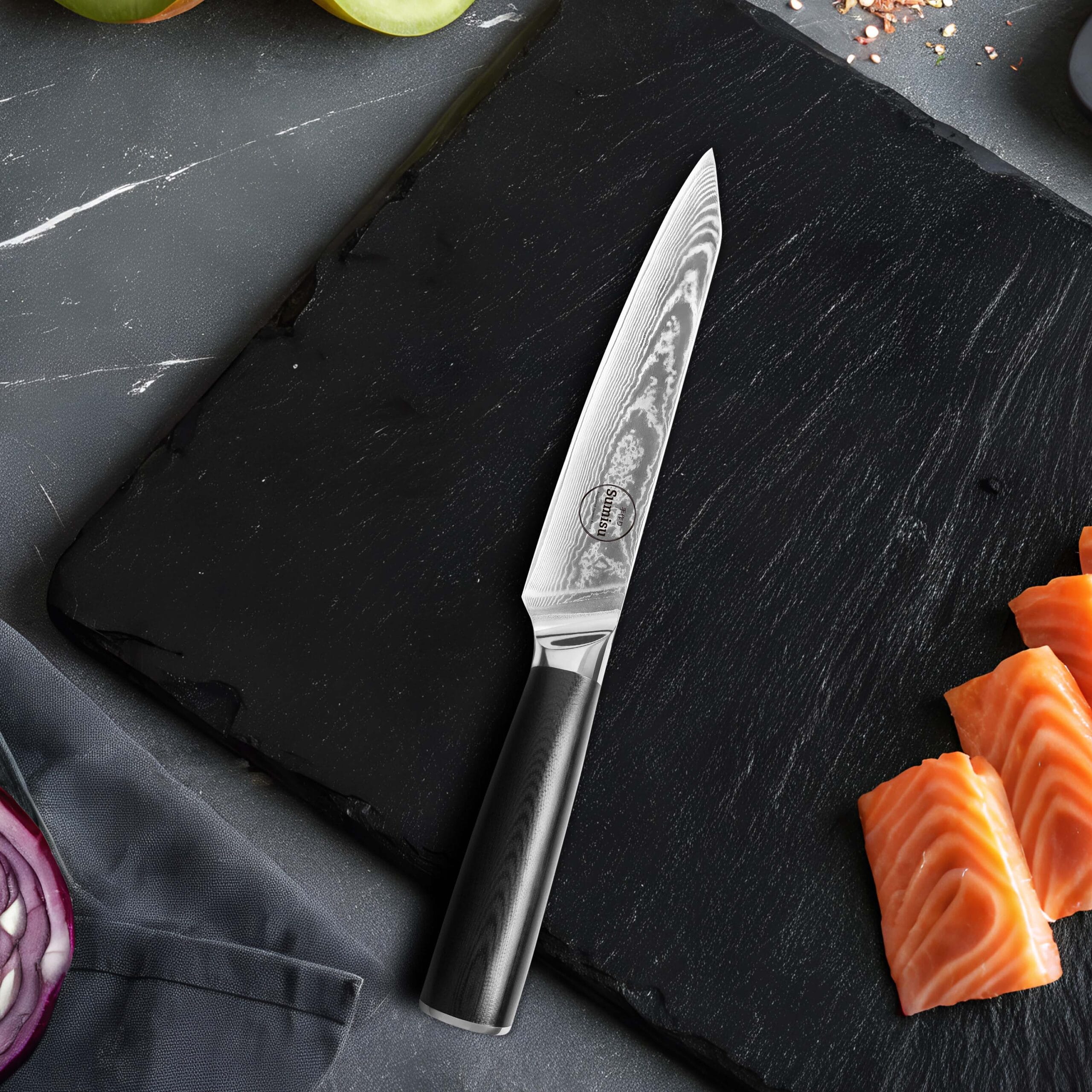 Sumisu Knives Shotoh Black sur planche